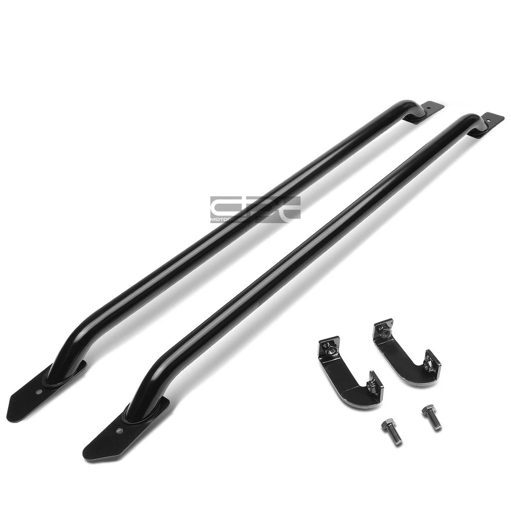 Set of 2 Black Mild Steel Truck Rail Bars for Silverado/Sierra 1500-3500 (2014–2017)