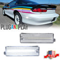2X Clear Lens White LED Rear Bumper Side Marker Light for Chevy Camaro (1993–2002)