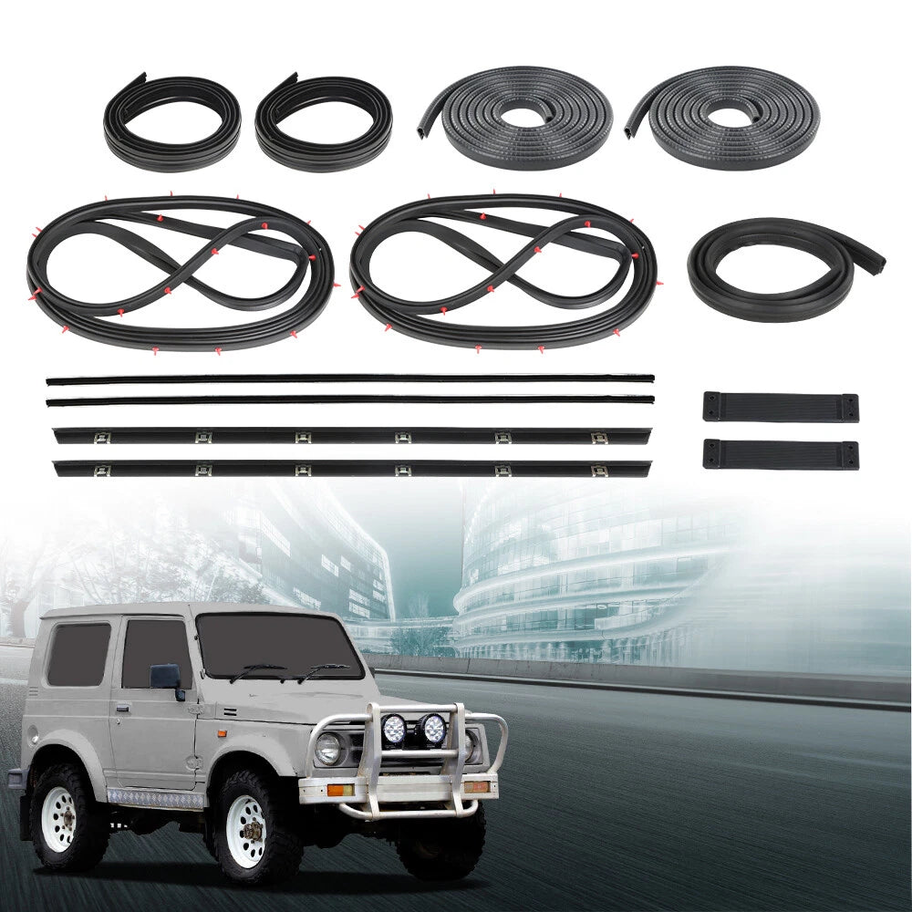 Set of 4 Door Window Trim Molding Seals for Suzuki Samurai