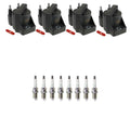 Set of 4 NGK Ignition Coils & 8 Nickel Spark Plugs for Chevrolet Corvette (1997–2004)