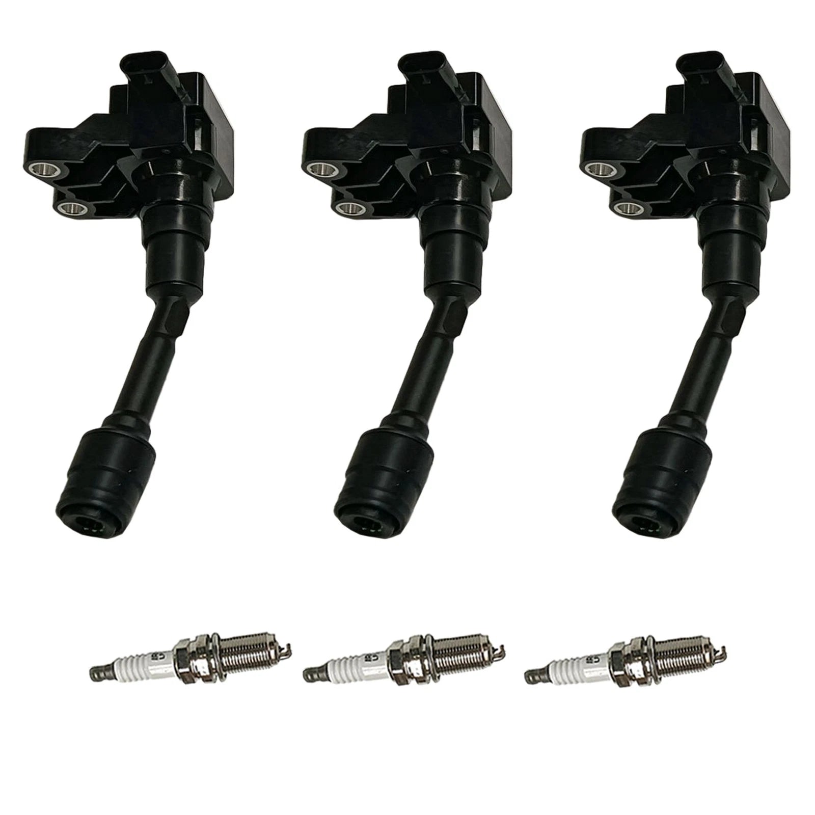 3X Ignition Coil and Spark Plug for Ford Fiesta, Focus (2016–2017)