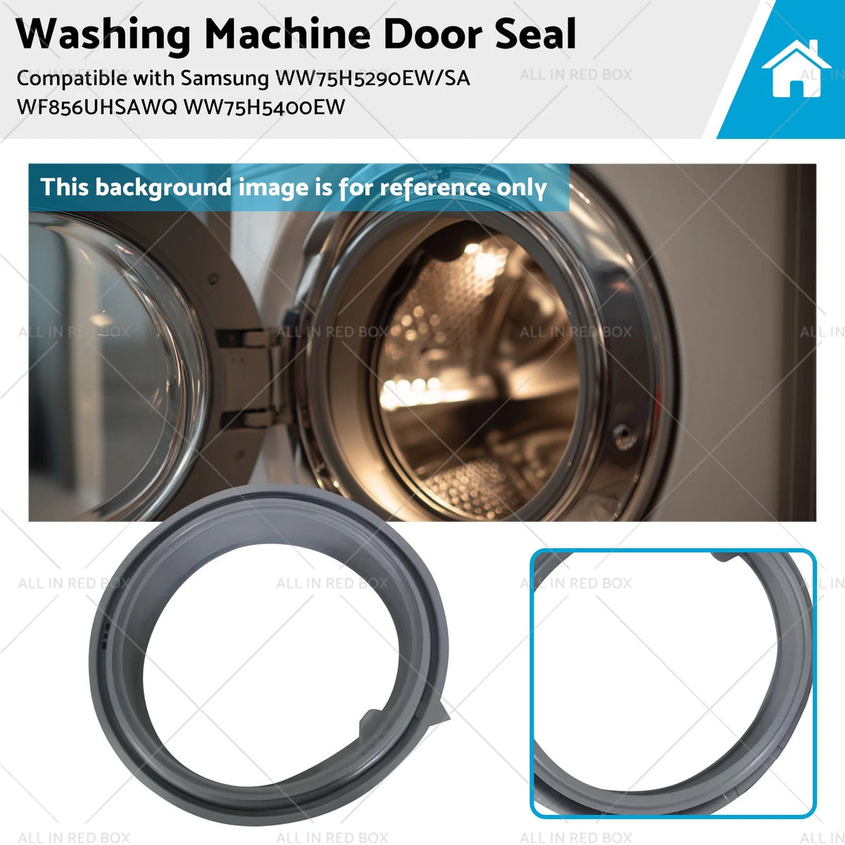 Washing Machine Door Seal for Samsung WW75H5290EW/SA, WW75H5400EW