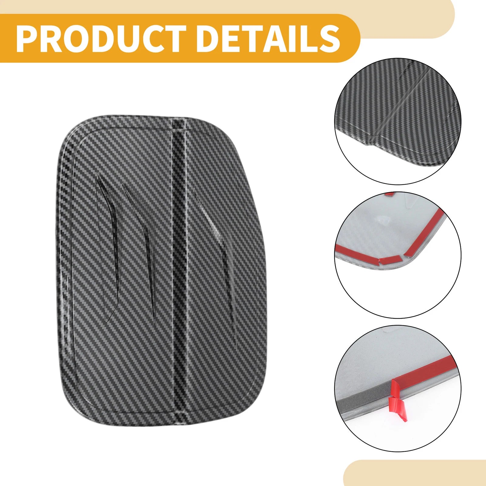 Fuel Tank Door Cap for Honda Accord (2023–2025) Carbon Fiber Black