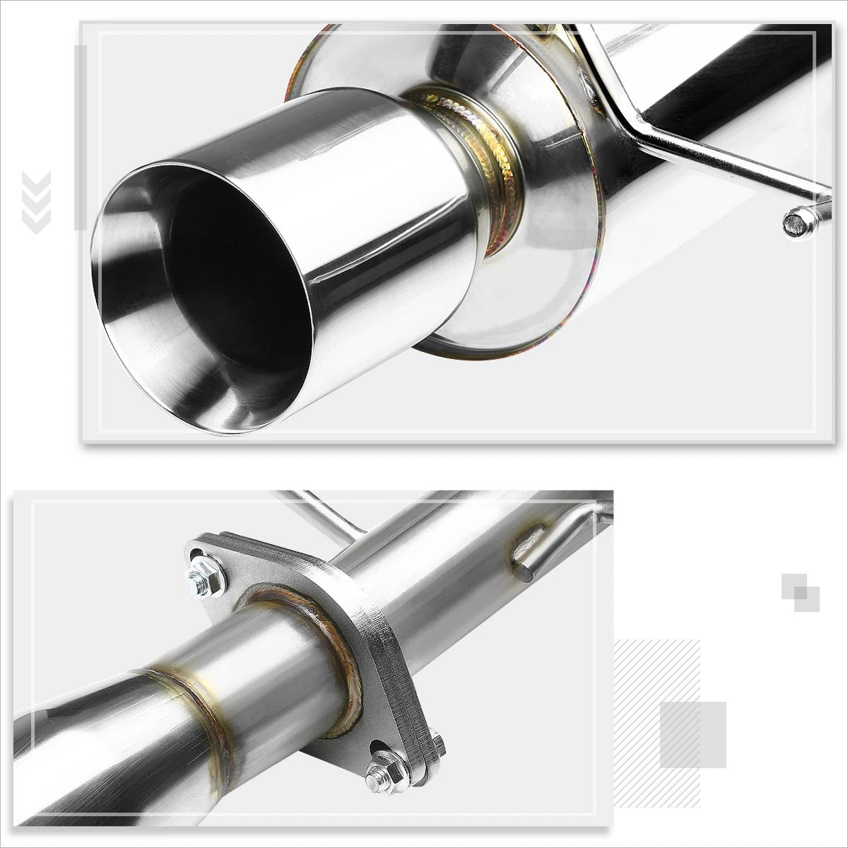 4" Rolled Tip Muffler Catback Exhaust System for IS300 Altezza XE10 (2001–2005)