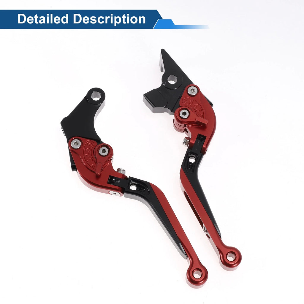 Adjustable Brake Clutch Levers for Suzuki GSXR150 (2017–2020) Red Black