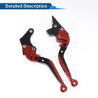 Adjustable Brake Clutch Levers for Suzuki GSXR150 (2017–2020) Red Black