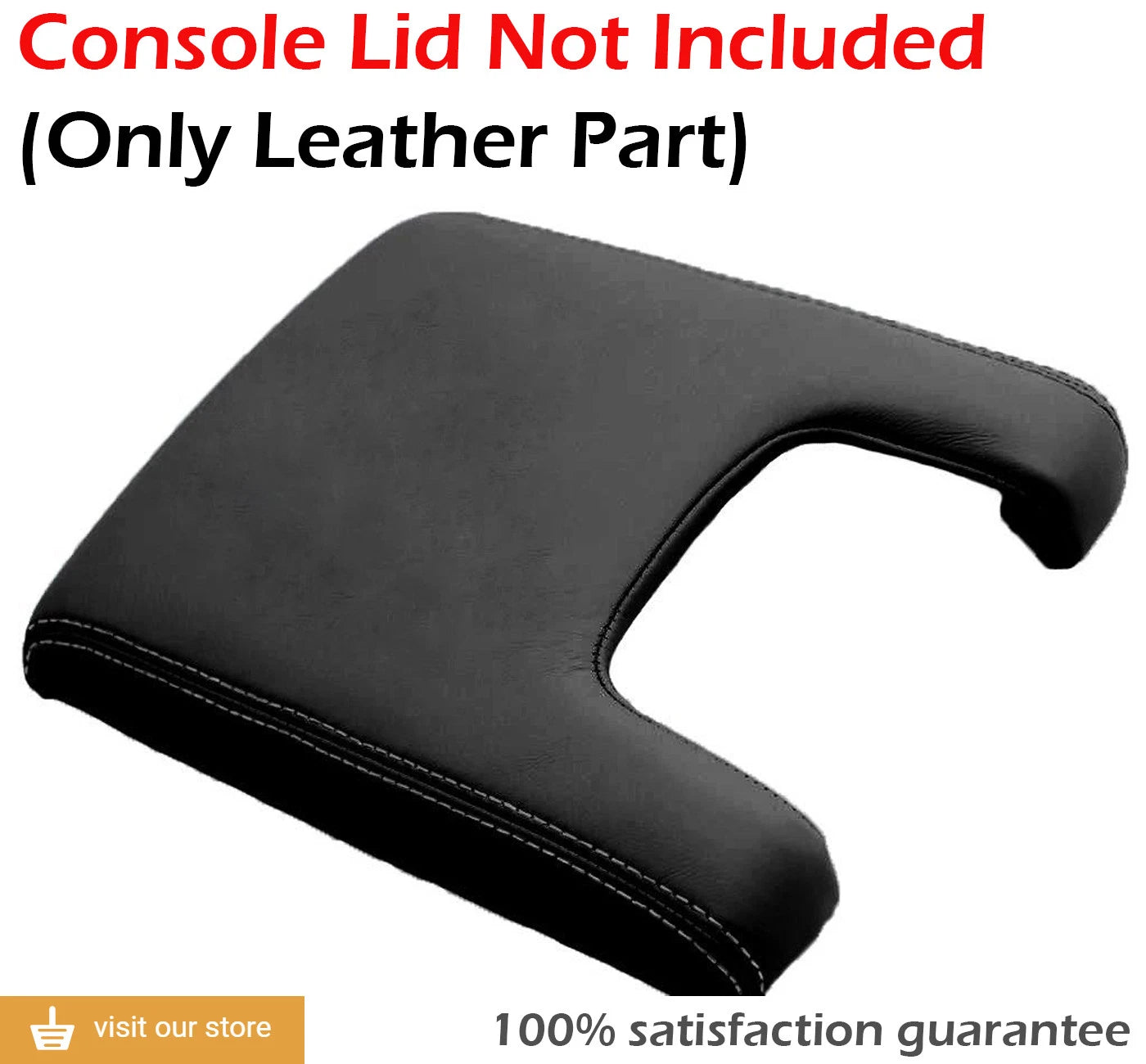 Center Console Armrest Cover for Acura TL (2009–2014) Gray Stitch