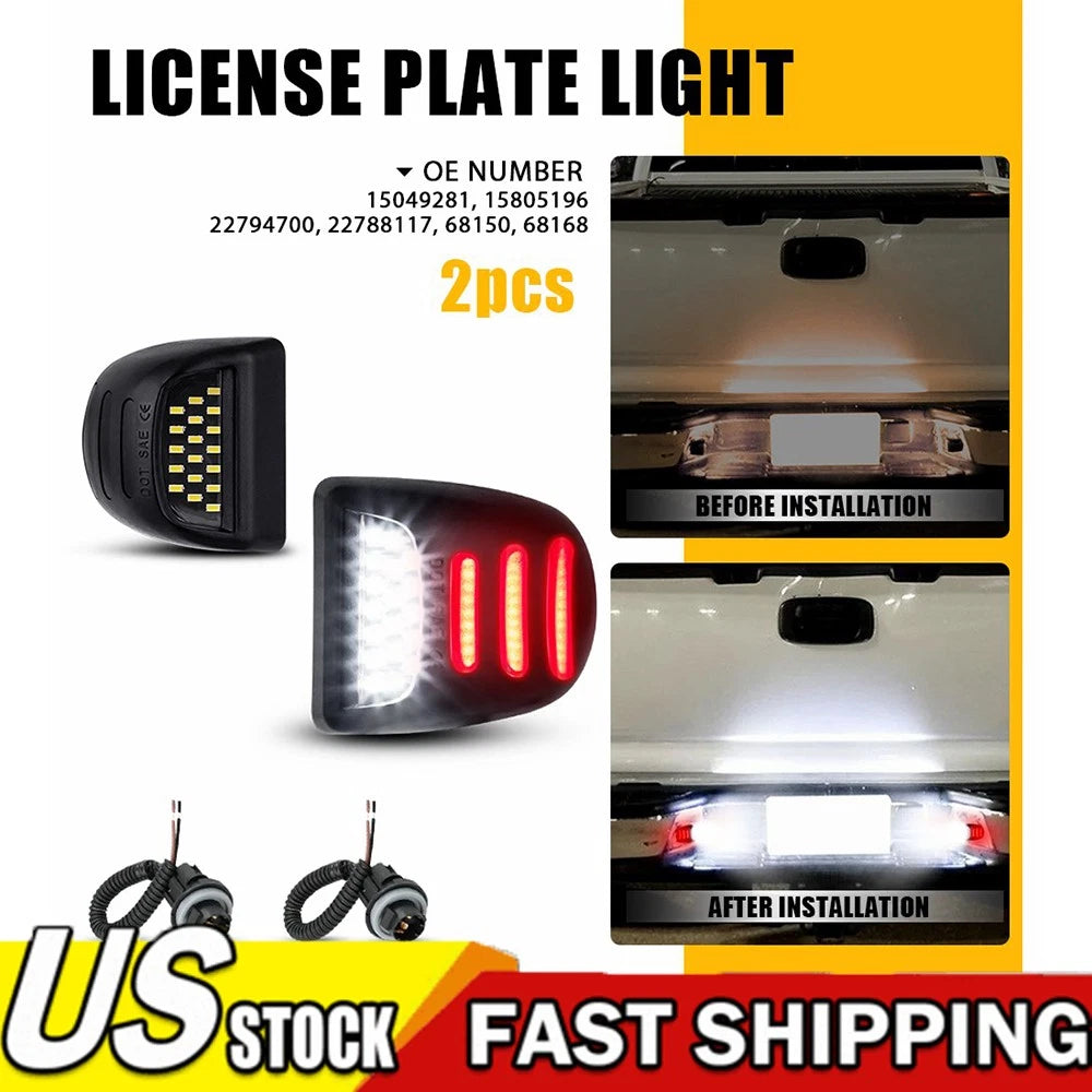 License Plate Light Socket Wire Harness for Chevy Silverado GMC Sierra