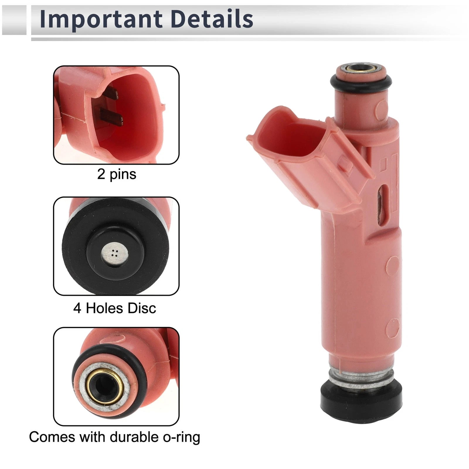 Fuel Injector No. 23250-28040 for Toyota RAV4 (2000–2005) 1 Pc Pink