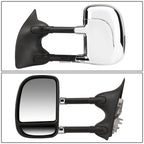 Set of 2 Extendable Arm Chrome Towing Side Mirrors for F250/F350/F450 (1999–2007)