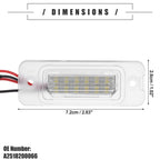 2X LED License Plate Light for Mercedes-Benz GL550 (2008–2012) No.A2518200066