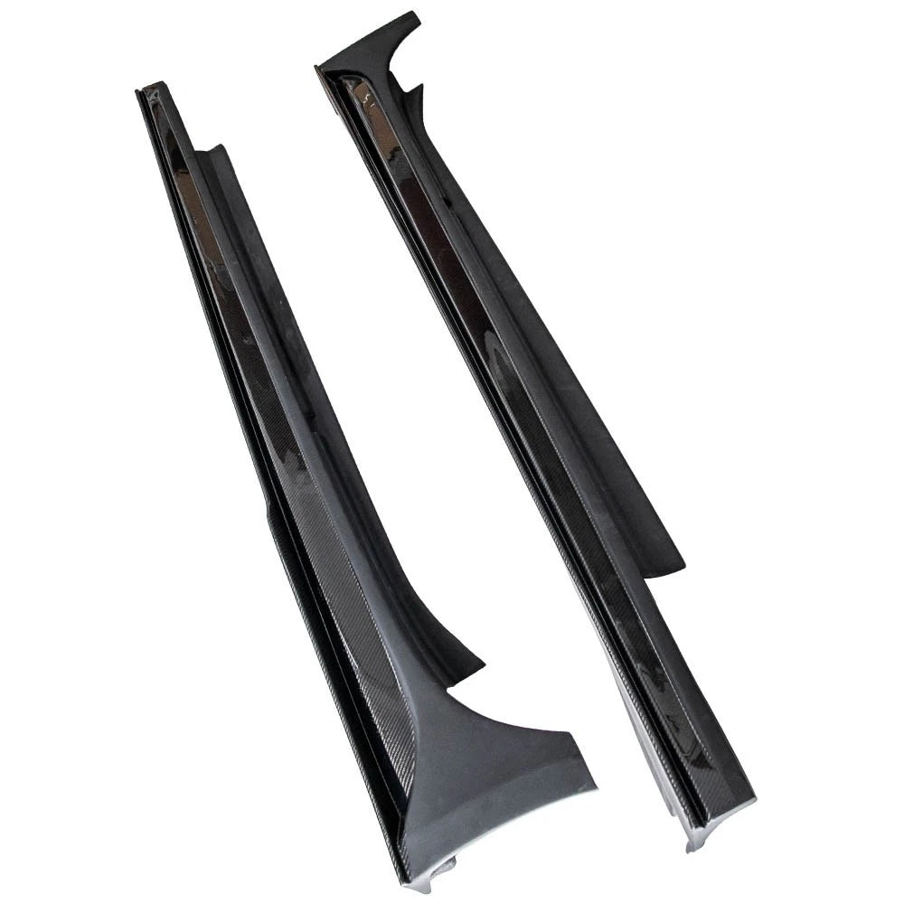 2X Side Skirt Extension Fiber Kit for Maserati Ghibli & Q4 (2014–2016)