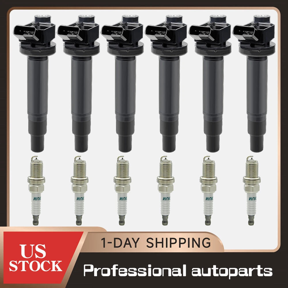 Set of 6 Ignition Coils & 6 Iridium Spark Plugs for Lexus ES300 (1999–2003)