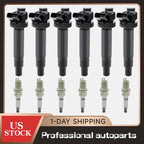 Set of 6 Ignition Coils & 6 Iridium Spark Plugs for Lexus ES300 (1999–2003)