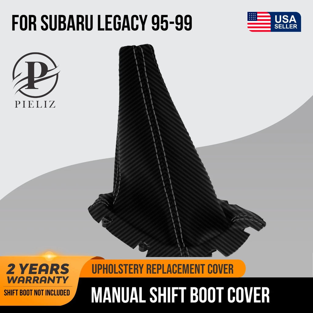 Manual Shift Boot Cover for Subaru Legacy (1995–1999) - Carbon Gray Stitch