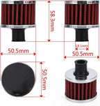 12mm Cold Air Intake Filter for Turbo Vent Crankcase Valve Covers