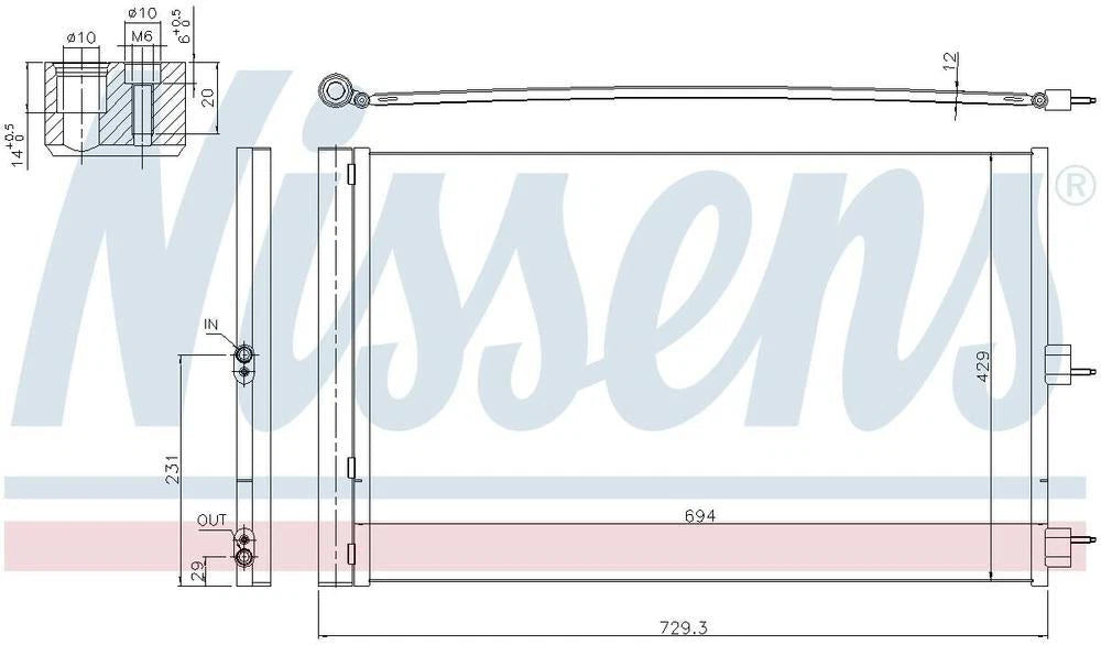 Nissens 940660 Front A/C Condenser for Mercedes-Benz A45 AMG (2013–2020)