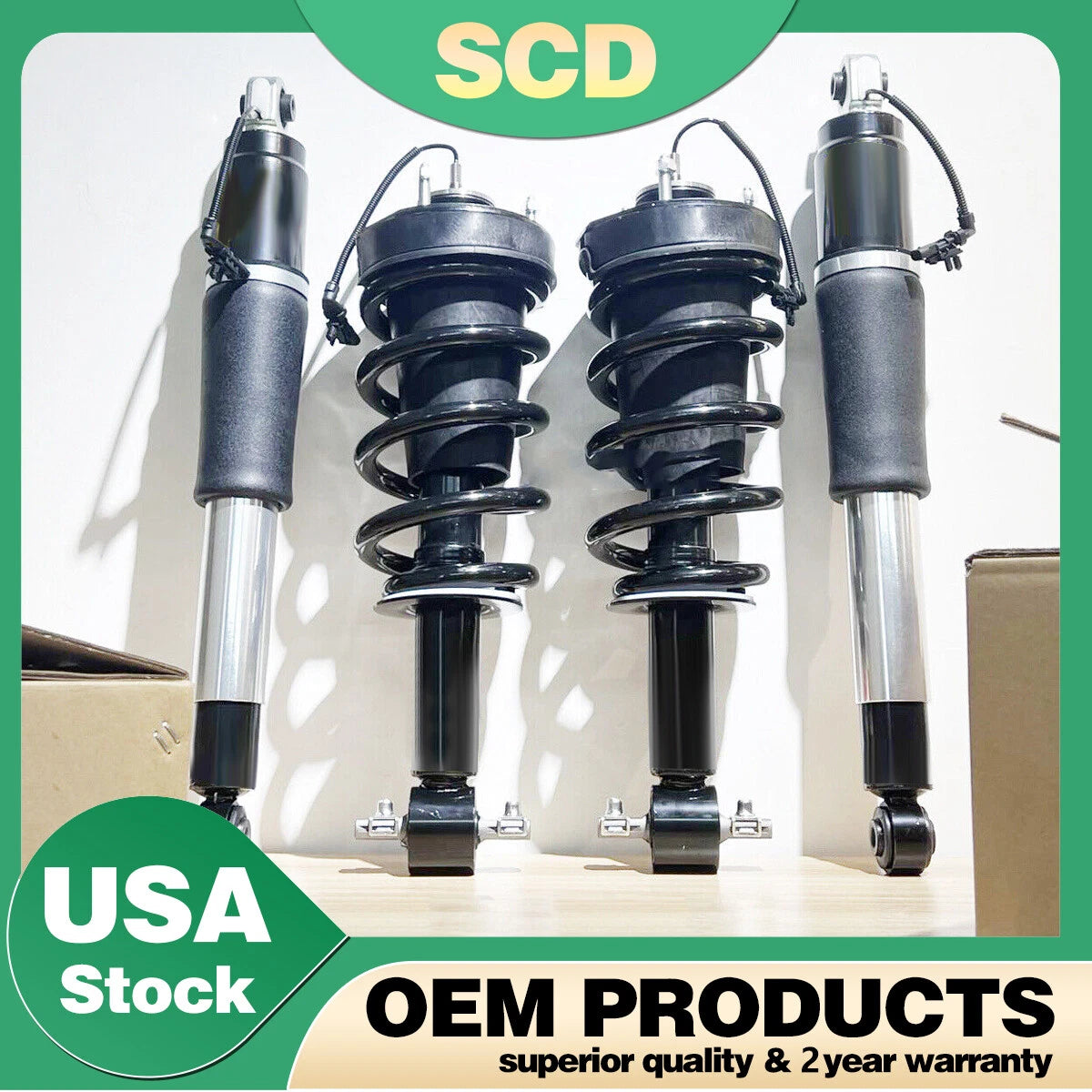 4X Front + Rear Shock Strut for Chevy Tahoe Suburban Escalade (2000–2006) 84176631 84176675