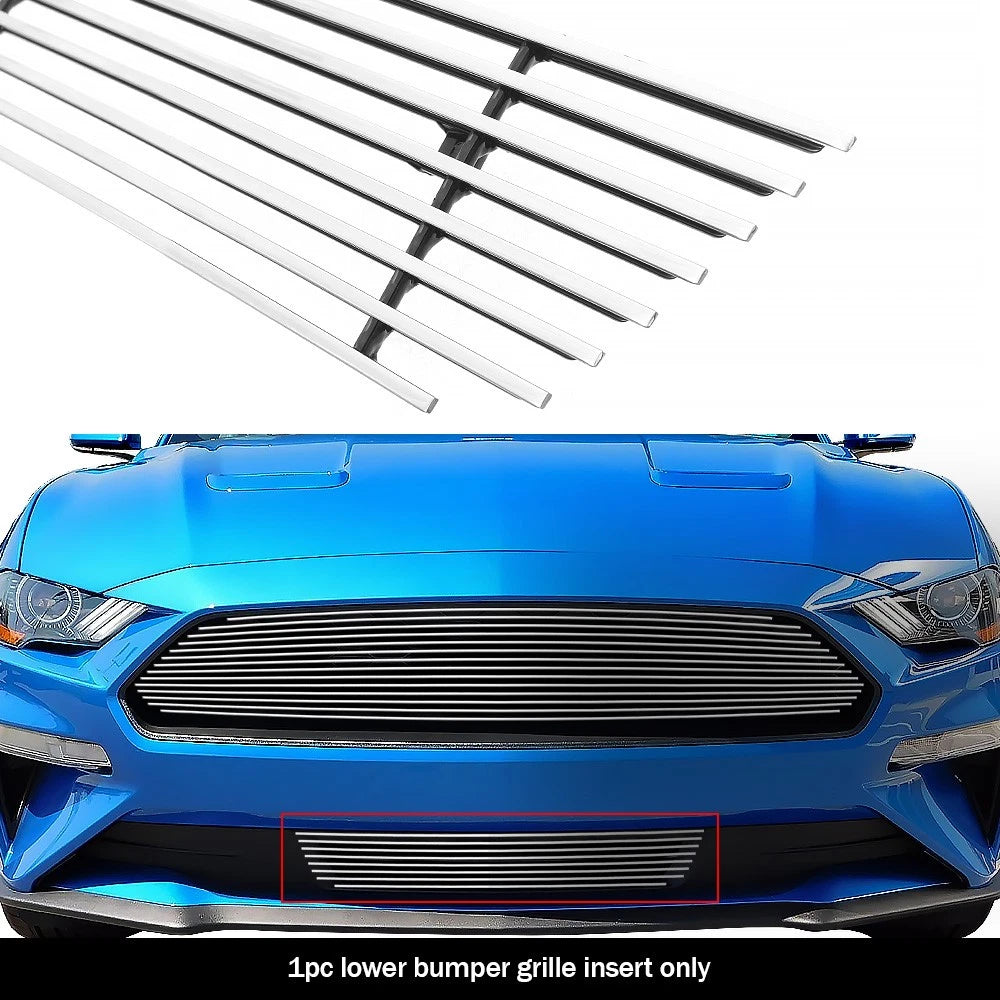 Aluminum Chrome Billet Grille Insert for Ford Mustang (2018–2022)
