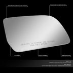 Right Side Rear View Mirror Glass for Toyota 4Runner (1996–1999)