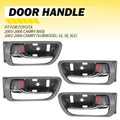 Set of 4 Gray Chrome Inside Door Handles for Toyota Camry (2002–2006)