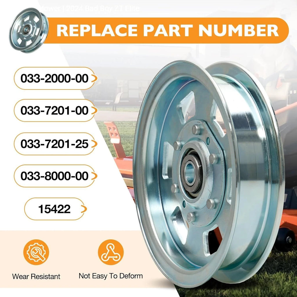 3X Flat Idler Pulley for Bad Boy ZT Series (48" 50" 54" 60")