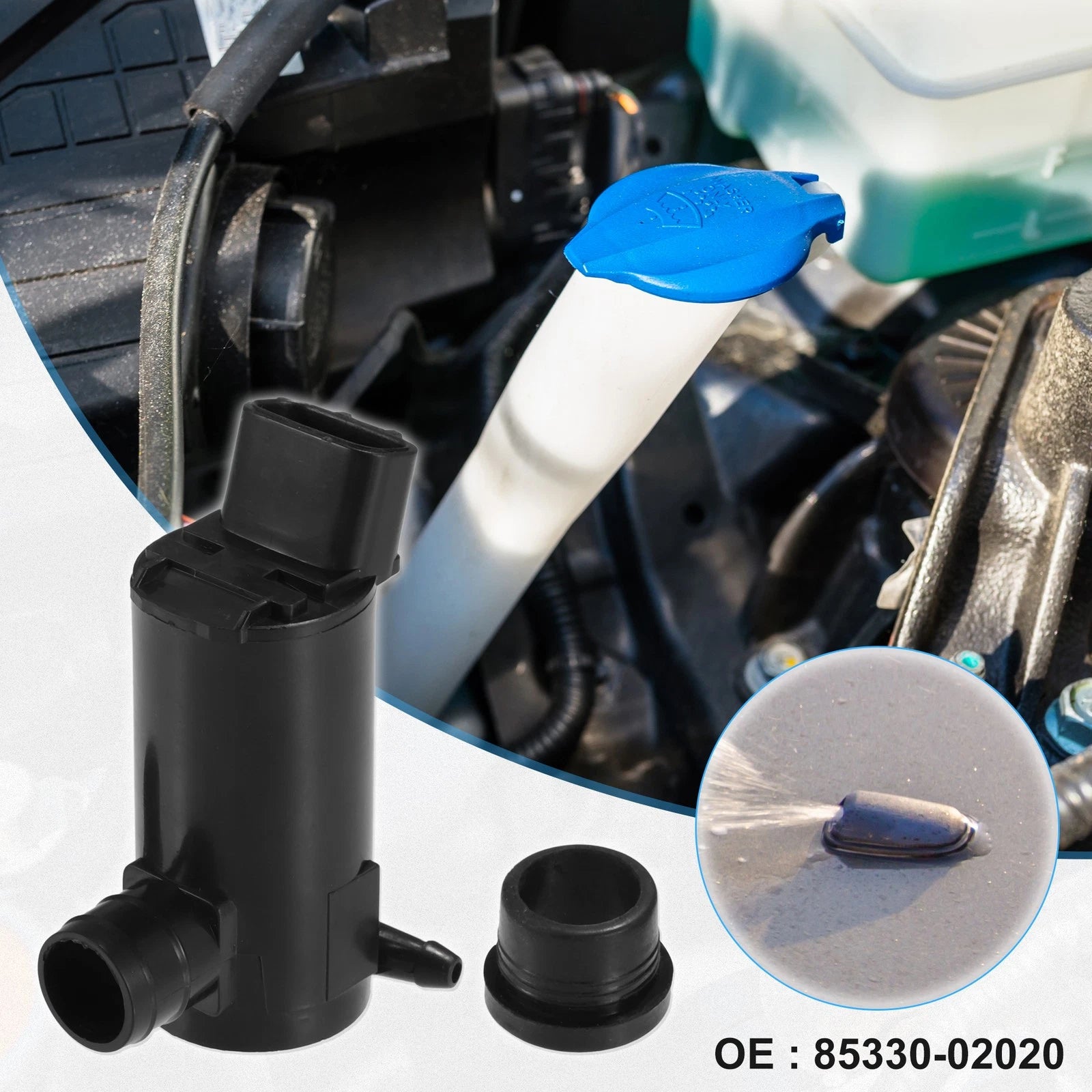 Windshield Washer Motor Pump for Toyota Camry (1992–2006) No. 85330-02020