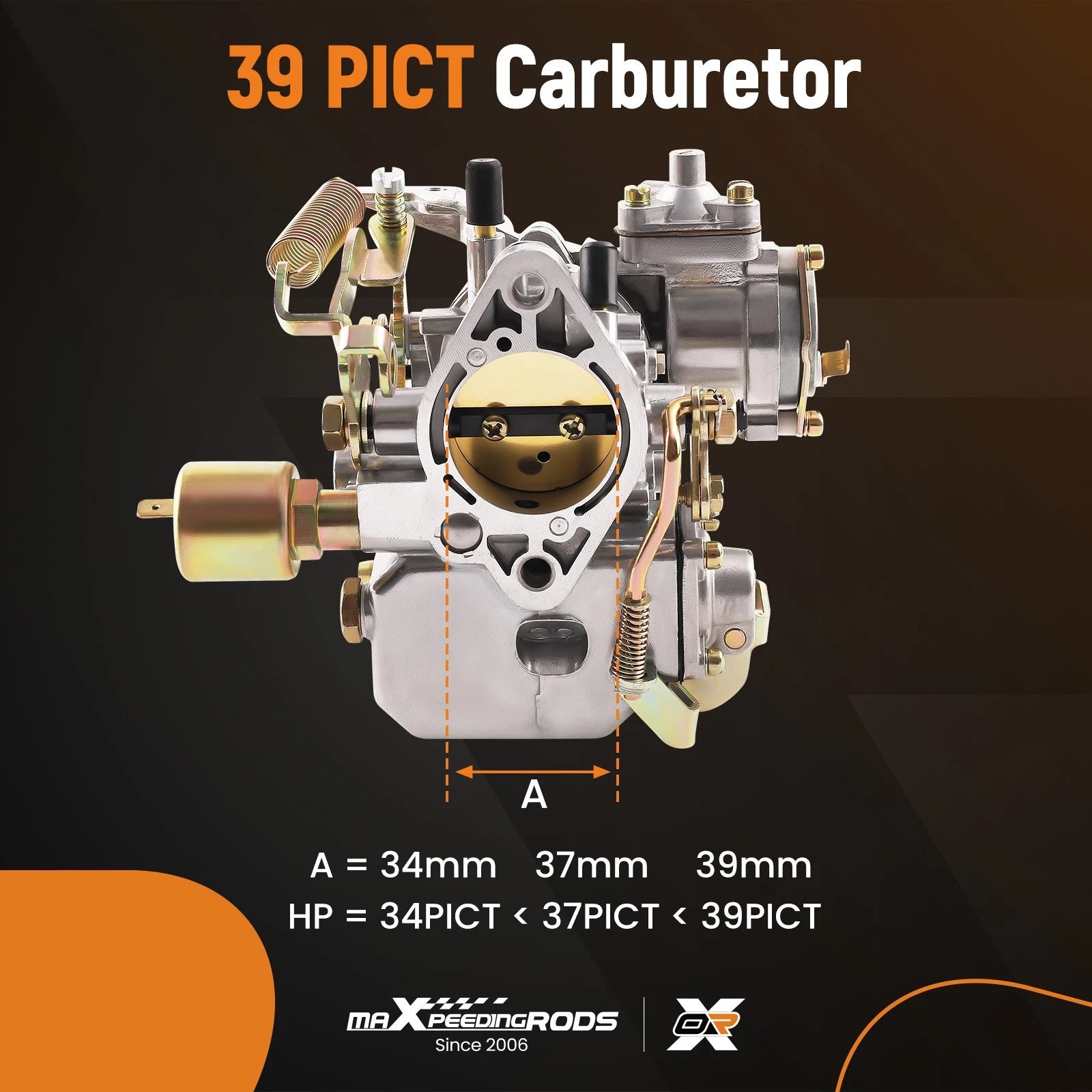 39mm Carburetor for VW Beetle (1971-1979) Automatic Choke