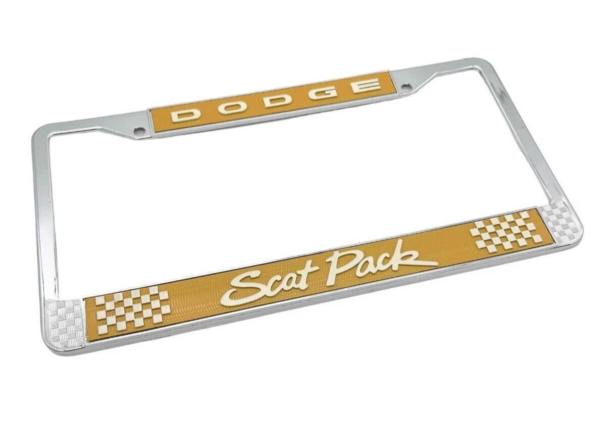 Vintage Style License Plate Frame for Dodge Scat Pack (2015–2024)