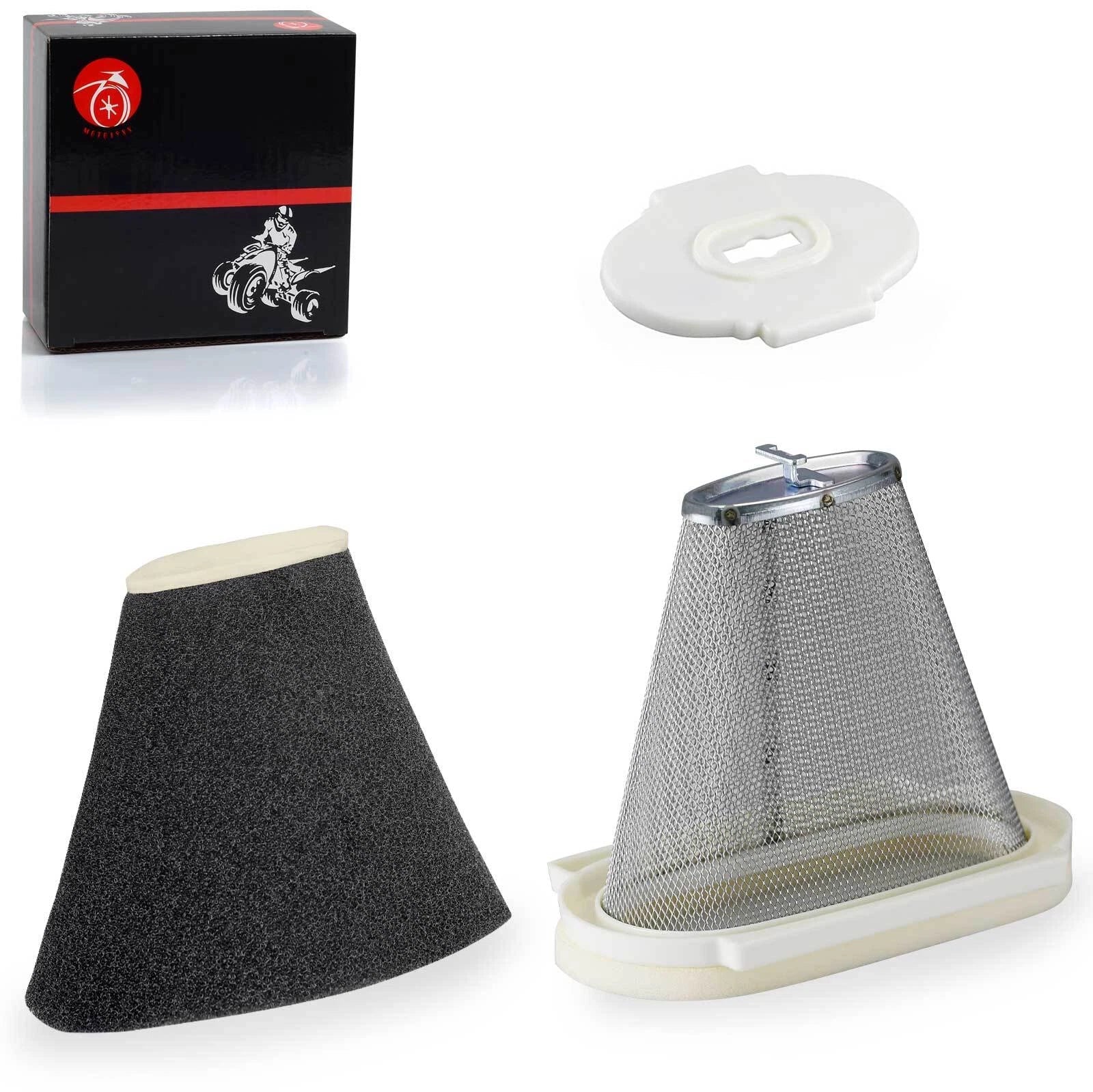 Air Filter & Cage Guide & End Cap for Yamaha Raptor 660R YFM660R (2001–2005)