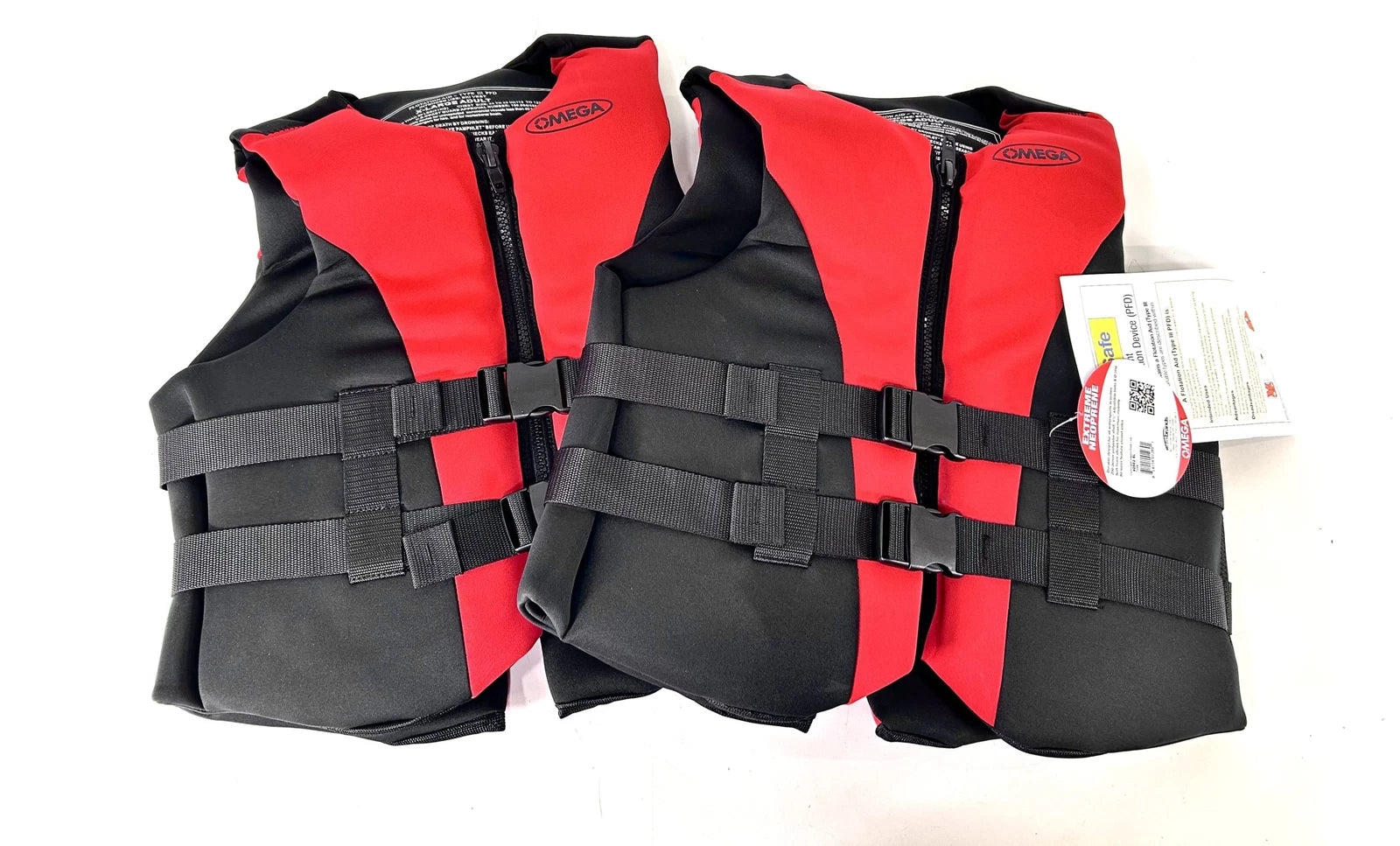Set of 2 WaterBrands 40502 Omega Type III XL Ski Vests (Life Jackets)