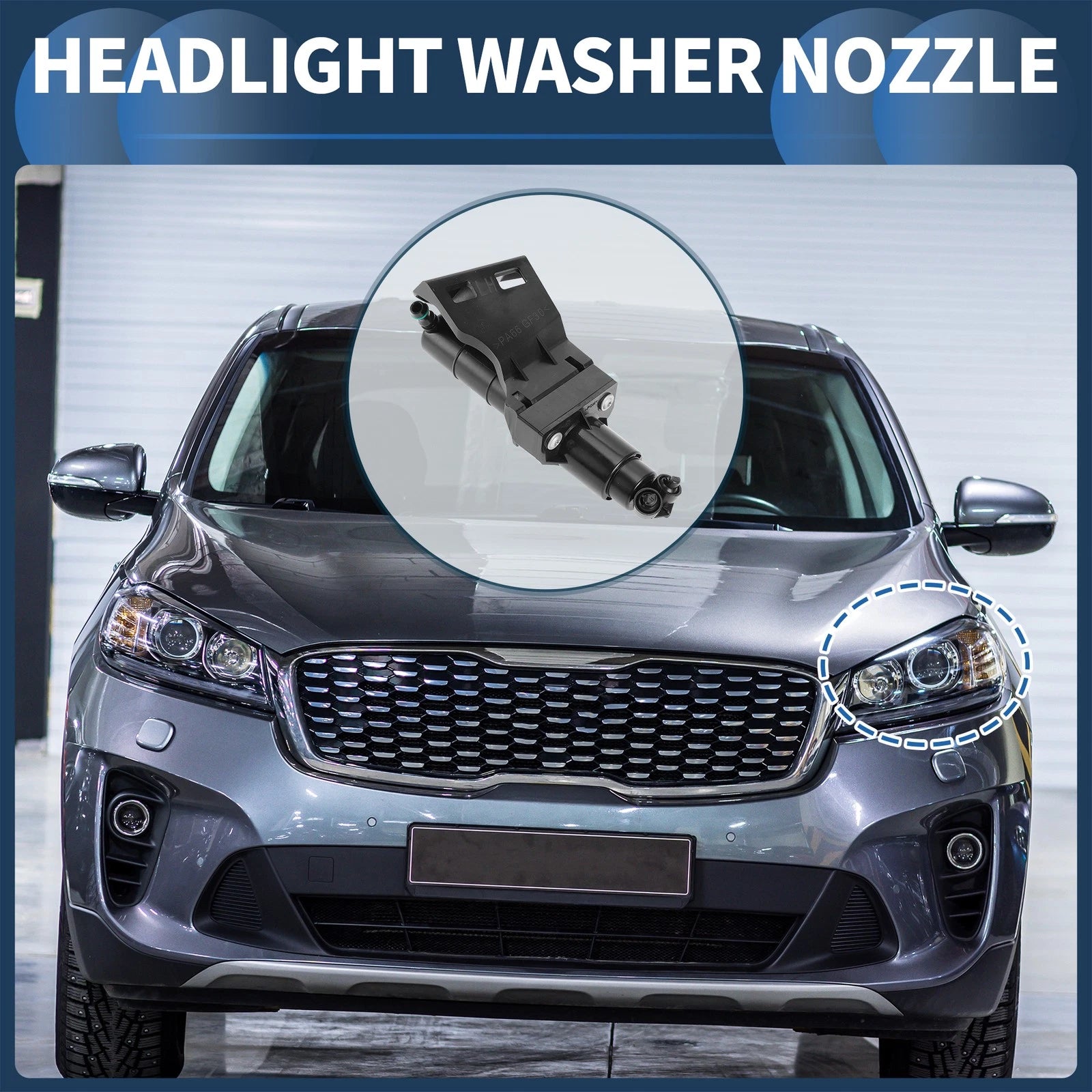 Front Driver Side Headlight Washer Nozzle for Mercedes-Benz GL320 (2007–2009) No. 1648600747