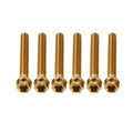 6X M10x45mm Titanium Torx Head Flange Screws for Motorcycle Bike