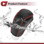 Set of 1 Gear Shift Knob Cover for Hyundai Accent (2018–2022) Pebbled Black Red