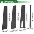 7 Pcs Door Pillar Window Trim for Ford Explorer (2011–2021) Black Carbon Fiber