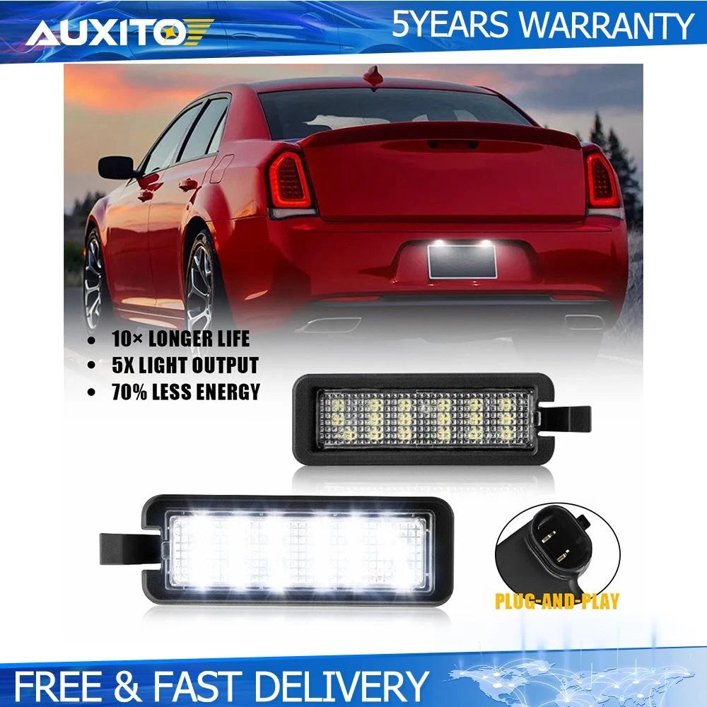 AUXITO LED License Plate Light for Jeep Compass (2017–2021) 6500K Waterproof