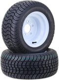 Set of 2 WANDA Golf Cart Tire Rim 205/50-10 4-Ply 5 Lugs 4.5" PCD White