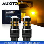 2X 3157 Yellow Amber LED Turn Signal Bulb for (4057 4157)