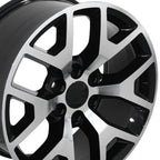 22 Inch Machined Black Wheel Replacement for 1992–1994 Chevy Blazer