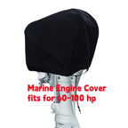 Outboard Motor Engine Cover for Universal Boat (60-100 HP) - Black