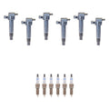 Set of 6 Ignition Coils & Spark Plugs for Genesis K900 3.8 V6 (2015–2016)