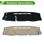 Dashboard Cover Mat for Toyota Hiace 200 (2004) Sun Protector Pad Black Blue