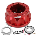 J2 2" 6-Bolt Anodized Aluminum Steering Wheel Hub Adapter for Nissan SUV