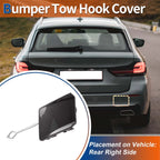 Rear Car Bumper Tow Hook Cover for BMW 5-Series F10 LCI (2014–2017) No. 51127332776 Deep Gray