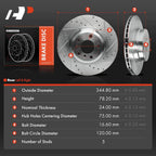 Drilled Brake Rotors for BMW X5 X6 (2007-2018)