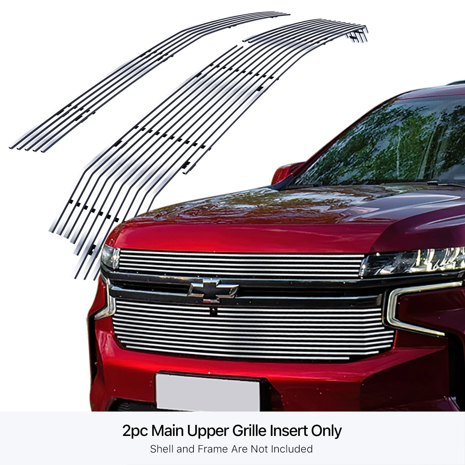 Upper Stainless Chrome Billet Grille Insert for Chevy Tahoe (2021-2024)