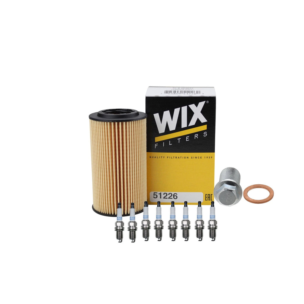 Wix Engine Oil Filter & Denso 8 Platinum TT Spark Plugs for Mercedes C215 CL55 AMG (1999–2006)