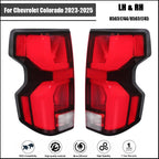 Set of 2 Black LED Tail Light Assemblies for Chevrolet Colorado (2023–2025)