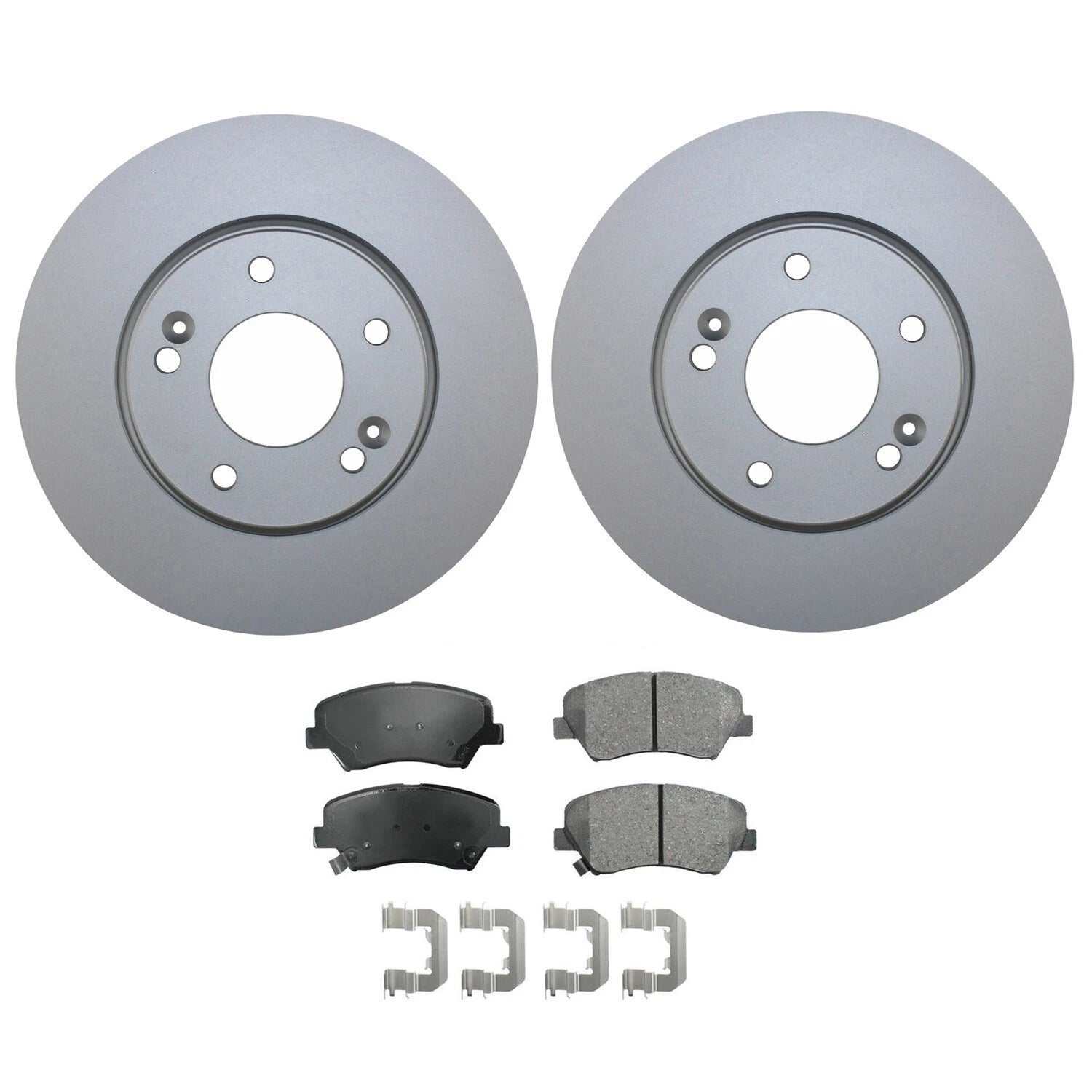 Front Brake Kit 280mm Rotors Akebono Ceramic Pads for Elantra Veloster Forte (2011–2023)