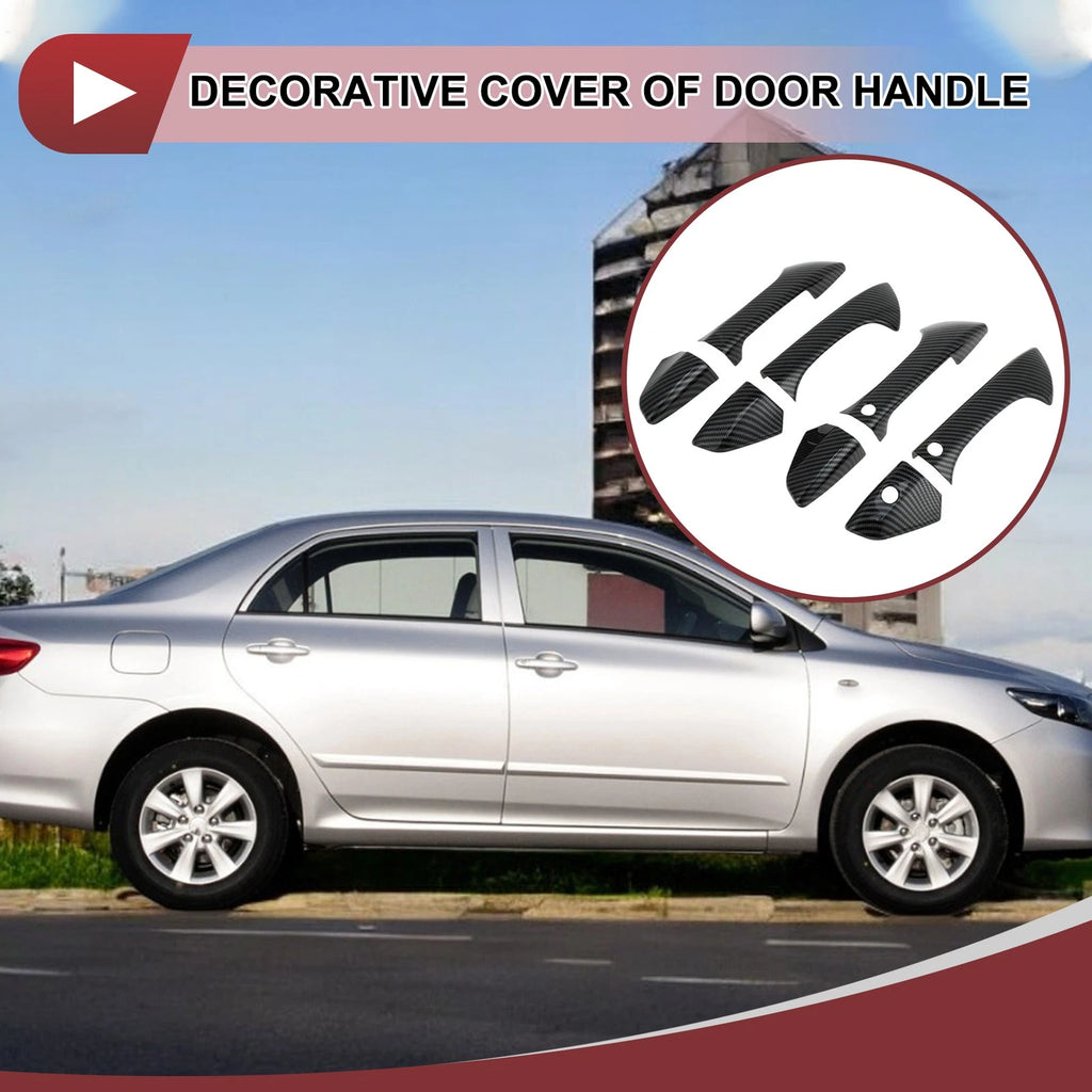 Set of 4 Car Door Handle Covers for Honda Accord (2008–2012) Black ABS